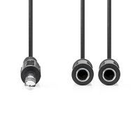 Nedis Stereo-Audiokabel / 6.35 mm Stecker / 2x 6.35 mm Buchse / Vernickelt / 0.20 m / Rund / Box