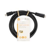 Nedis HDMI™ -Kabel / HDMI™ Stecker / DVI-D 24+1-Pin Stecker / 1080p / Vernickelt / 2.00 m / Gerade / PVC / Schwarz / Label