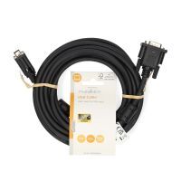 Nedis VGA-Kabel / VGA Stecker / VGA Stecker / Vernickelt / Maximale Auflösung: 1280x768 / 5.00 m / Rund / ABS / Schwarz / Label