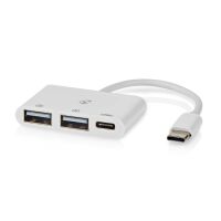 Nedis USB-Hub / 1x USB-C™ / 1x USB-C™ / 2x USB 2.0 A Female / 3-Port port(s) / Stromversorgung über USB