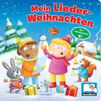  Mein Lieder-Weihnachten - Liederbuch mit 6 integrierten Melodien - Soundbuch für Kinder ab 18 Monat