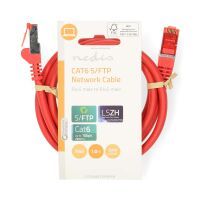 Nedis CAT6-Netzwerkkabel / RJ45 Stecker / RJ45 Stecker / S/FTP / 1.00 m / Rund / LSZH / Red / Label