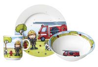 RITZENHOFF & BREKER Kindergeschirrset Feuerwehrmann "Bernie" 3-teilig