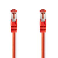 Nedis CAT6-Netzwerkkabel / RJ45 Stecker / RJ45 Stecker / S/FTP / 0.25 m / Rund / LSZH / Red / Label