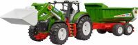 Bruder 03452 ROADMAX Traktor mit Frontlader und Kippanhänger