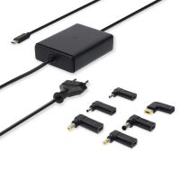 Nedis Notebook Adapter / GaN / 65 W / 5 / 9 / 12 / 15 / 20 V DC / 2.4 / 3.0 / 3.25 A / Benutzt für: Notebook / Smartphone / Tablet / Euro / Typ-C (CEE 7/16)