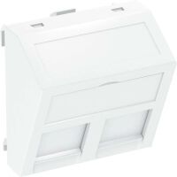 OBO DTS-2C RW1 - White - Polycarbonate - Screwless - RJ-45 - 45 mm - 14.8 x 19.3 mm