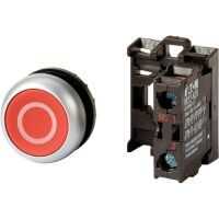 Eaton M22-D-R-X0/K01 - Button - Red,White - Plastic - IP66 - IP67 - IP69