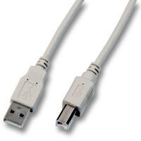 EFB Elektronik 3m - USB A - USB B - M/M - 3 m - USB A - USB B - USB 2.0 - Male/Male - Grey