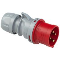 PC Electric CEE-Stecker"SHARK TT" mit schraubloser Anschlusstechnik 400V 16A| 4-polig 6h|