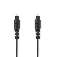 Nedis Optisches Audiokabel / Toslink Stecker / Toslink Stecker / 10.0 m / Rund / PVC / Schwarz / Label