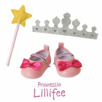 Heless Puppen-Accessoires-Set ''Prinzessin Lillifee'', 3-teilig : Ballerinas, Glitzerkrone und Zaube