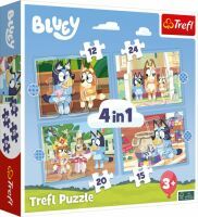 Trefl S.A. Bluey 4in1 Puzzle 12/15/20/24 Teile