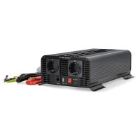 Nedis Power Inverter reine Sinus-Wellen / Eingangsspannung: 12 V DC / Geräteausgangsanschluss: Type F (CEE 7/3) / USB-A / USB-C™ / 230 V AC 50 Hz / 1000 W / Spitzenleistung: 2000 W / Schraubklemme / Reine Sinuswelle / Düse / Schwarz