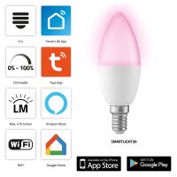 Alecto SMARTLIGHT30 Smarte LED-Farblampe mit Wi-Fi