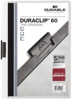 DURABLE DURACLIP Klemmmappe weiß 60 - 25 Stück