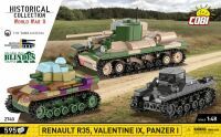 COBI 2740 EXECUTIVE Museum set-PAZER I,VALENTINE IX,RENAULT R35