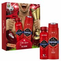 Old Spice Fußball Kulturbeutel Geschenkset für Männer mit Captain Deodorant Body Spray 150ml & Duschgel 250ml 