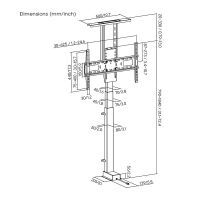 Nedis TV-STANDFUß MOT. 37-80Z 60KG (TVSM5840BK        SW)