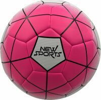 New Sports Fußball pink/weiß, Größe 5, unaufgeblasen