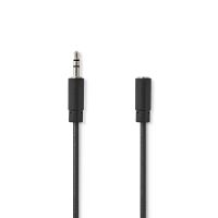 Nedis Stereo-Audiokabel / 3.5 mm Stecker / 3.5 mm Buchse / Vernickelt / 3.00 m / Rund / Schwarz / Label