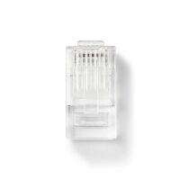 Nedis RJ45-Stecker / RJ45 Pass Through / Stranded UTP CAT5 / Gerade / Vergoldet / 10 Stück / PVC / Transparent / Box