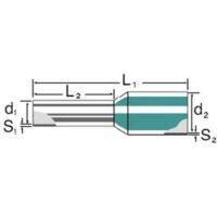 Multipack Weidmüller ADERENDHÜLSE (H4/22D ZH GR SV) - 100 Stück