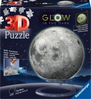 Ravensburger 11586 Puzzle Puzzle-Ball Der Mond - Glow-in-the-Dark 3D 72 Teile