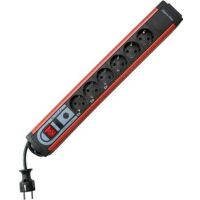 REV Ritter REV 6-f. PC socket line - 3,0 m - 250 V - 16 A - 3500 W - Black - 3 m - 460 x 43 x 67 mm