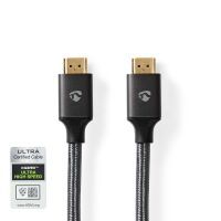 Nedis Ultra High Speed ​​HDMI ™ -Kabel / HDMI™ Stecker / HDMI™ Stecker / 8K@60Hz / 48 Gbps / 5.00 m / Rund / 6.7 mm / Gun Metal Grau / Aussenverpackung