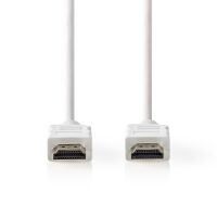 Nedis High Speed ​​HDMI ™ Kabel mit Ethernet / HDMI™ Stecker / HDMI™ Stecker / 4K@60Hz / ARC / 18 Gbps / 2.00 m / Rund / PVC / Weiss / Label