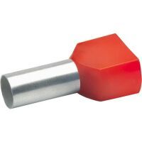 Multipack Klauke ZWILLINGSADERENDHÜLSEN 2X10² (876/14 ROT) - 100 Stück