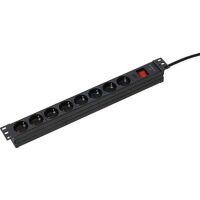 as-Schwabe 18191 Steckdosenleiste 48.30cm 19" Schwarz Schutzkontakt 1 St - Power Strip - 0.48 m