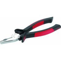 Cimco 10 0336 - Lineman's pliers - Shock resistant - PU plastic,Steel - Plastic - Black/Red - 18 cm