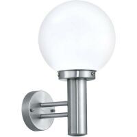 Eglo Leuchten EGLO 30205 - Outdoor wall lighting - Stainless steel - Glass - Stainless steel - IP44 - Entrance - Garage - Garden - Patio - I