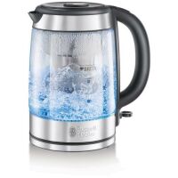 Russell Hobbs Clarity - 1.5 L - 2200 W - Stainless steel,Transparent - Glass,Stainless steel - Water level indicator - Overheat protection