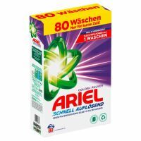 Ariel Schnell Auflösendes Pulverwaschmittel Color+ 4.8 kg, 80 Waschladungen, Farbschutz 