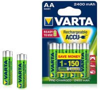 Varta -56756B - Rechargeable battery - Nickel-Metal Hydride (NiMH) - 1.2 V - 4 pc(s) - 2400 mAh - Green