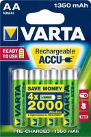 Varta Ready2Use HR06 1350 mAh - Rechargeable battery - Nickel-Metal Hydride (NiMH) - 4 pc(s) - 1350 mAh - Green - AA