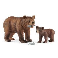 schleich® Wild Life 42473 Grizzlybär-Mutter mit Jungem