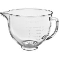 KitchenAid Zubehör für Küchenmaschine 4.3L &  4.8L Klar-Glasschüssel  4,8 L +Griff/Silikondeckel (5K