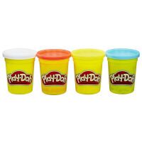 Hasbro Play-Doh 4er Pack Grundfarben blau, gelb, rot und weiß