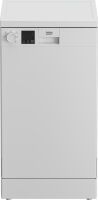 BEKO DVS05024W - Freestanding - Slimline (45 cm) - White - LED - Cold - Hot - 10 place settings