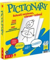 Mattel Pictionary Familienbrettspiel für Kinder und Erwachsene und Spieleabende mit abwischbaren Mal