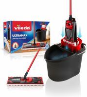 Vileda Ultramax Mop Set - Trocken&Nass - Schwarz - Rot - Box - 1,8 kg