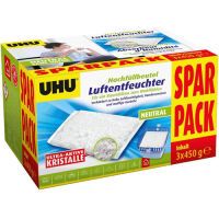  UHU Luftentfeuchter Nachfüllbeutel, Verhindert Feuchtigkeit und muffige Gerüche, 3 x 450 g Sparpack 