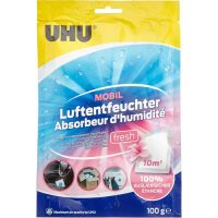 UHU Luftentfeuchter Mobil, Innovataive Kompaktlösung gegen Feuchtigkeit in Autos, Wohnwägen, Kellerräumen, u.v.m., 100 g, mit Lavendelduft 