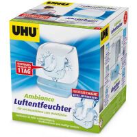  UHU Luftentfeuchter Ambiance, Bekämpft Feuchtigkeit und Schimmel in Wohnräumen, 450 g, weiß