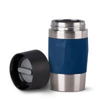 EMSA Isolierbecher TRAVEL MUG COMPACT 0.3 Liter dunkelblau 100% dicht doppelwandige