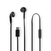 Nedis Kopfhörer mit Kabel / USB-C™ / Kabellänge: 1.20 m / Eingebautes Mikro / Lautstärke-Regler / Schwarz